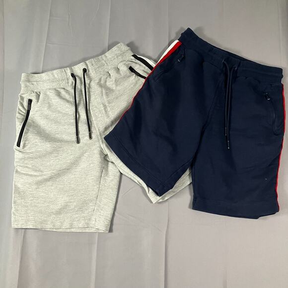 Lot of 2 CSG Shorts Men’s Large Gray & Navy Drawstring Athletic Casual - Picture 1 of 16